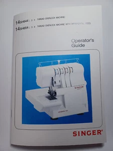 Singer 14SH654 Serger Owners Manual reproduction (and 14SH644) - Picture 1 of 16