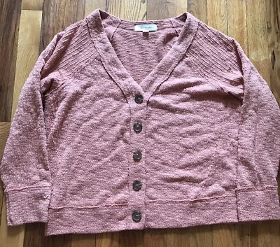 Cárdigan para mujer Turo By Vince Camuto talla L salmón manga larga preppy informal Foto 1 de 4