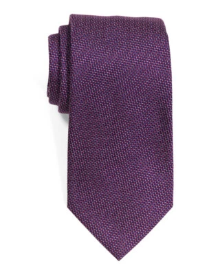 NWT EMPORIO ARMANI Made in Italy 100% Silk Peacot Blue/ Magenta Tie - Image 1 of 4