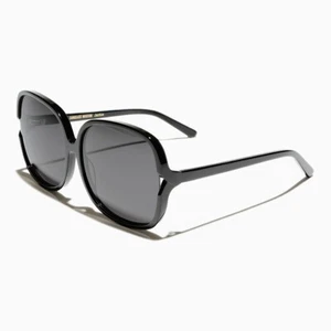 Black Oversized Square Polarized Gray Lens Sunglass - Jackie - Picture 1 of 3