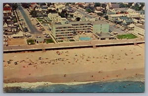 Postal cromada aérea Atlantic Sands Hotel Rehoboth Beach DE Delaware K3 - Imagen 1 de 3