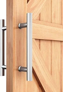 24-Inch Modern Heavy Duty Stainless Steel Door Handle, Satin Brush, Glass Door - Picture 1 of 10