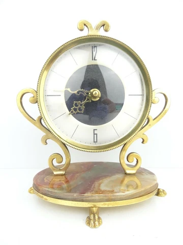 Vintage Antique Dutch Marble Art Deco Mantel Bracket 8 day Mid Century Clock Cover