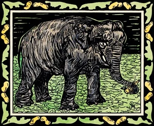 11807.Decor Poster.Room home Wall design art.Theo van Hoytema painting.Elephant - Picture 1 of 1