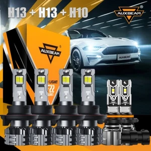 6x AUXBEAM H13 H13 H10 Combo Faros LED Bombillas de haz alto bajo Faros antiniebla - Imagen 1 de 11