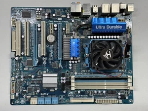 GIGABYTE GA-MA790GP-UD4H W/ CPU, HEAT SINK, & 4GB RAM - Zdjęcie 1 z 7