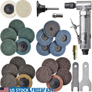 1/4 Inch Angle Die Grinder Air Powered 20000 RPM Pneumatic Tool W/ 22 Discs New - Picture 1 of 7