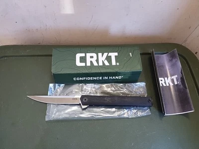 Cuchillo de Bolsillo Plegable CRKT 7097 CEO Flipper EDC Bajo Perfil Cuchillo de Caballero Nuevo Foto 1 de 4