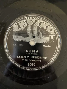 PABLO Z. PEREGRINO Y SU CONJUNTO-78 10”-TAXCO 3059-NENA/LA GUARACHA DE SALON VG - Picture 1 of 6