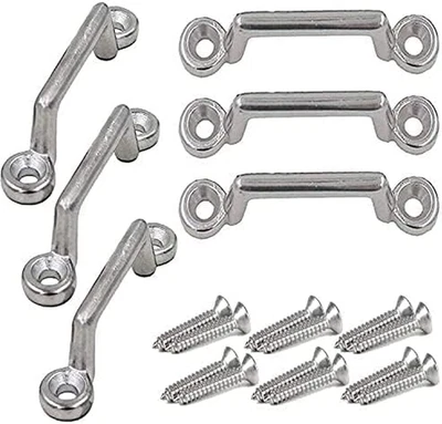 Almohadilla de montaje de anclajes de amarre de acero inoxidable de grado marino accesorios de correa para ojos 6 piezas Foto 1 de 4