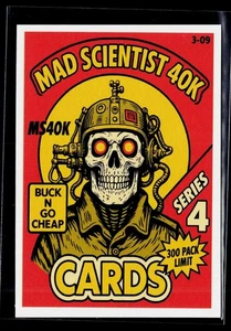 Mad Scientist 40K Cubo de Basura Niños Parodia S3 Set 3-09 ssp/50 Zombie Esqueleto Rojo - Imagen 1 de 2