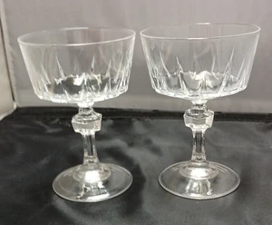 Louvre by Cristal D'Arques-Durand Champagne/Sherbet Glasses Set of Two Crystal - Picture 1 of 10
