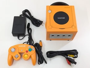 Z382 Nintendo GameCube Console Orange Controller GC DOL-001 JAPAN - Picture 1 of 15