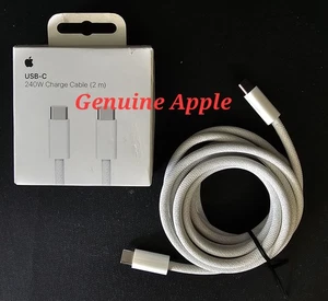 GENUINO Cable de Carga Tejido USB-C Apple 240W 2M- MU2G3ZM/A - Imagen 1 de 4