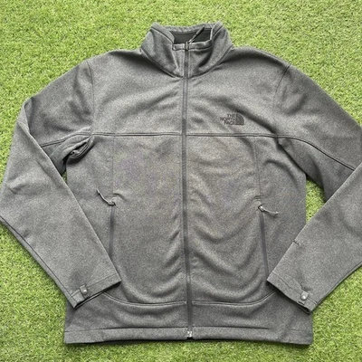 North Face Jacket Mens Medium Gray Apex Bionic 2 Windwall Fleece Lined Full Zip - Image 1 of 4