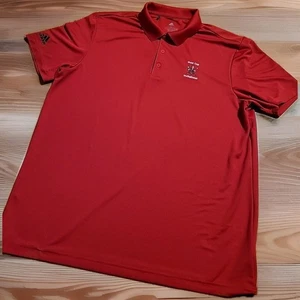Adidas Primegreen Golf SS Polo Shirt Lg. Gold Cup Invitational Red New 46" X 30" - Picture 1 of 9