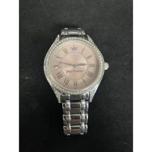 Reloj para mujer Juicy Couture vintage cara rosa 5,75" correa plateada SKU 5188 - Imagen 1 de 4