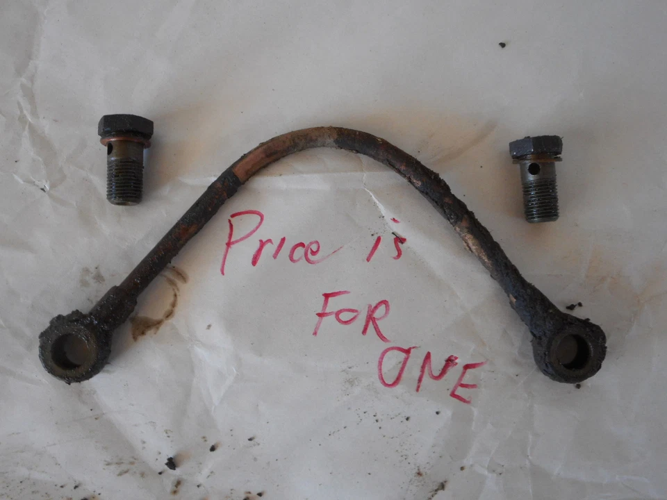 Mercedes Benz Ponton 190SL Front Steel Brake Line Pipe & Banjo Bolts Foto 1 de 4