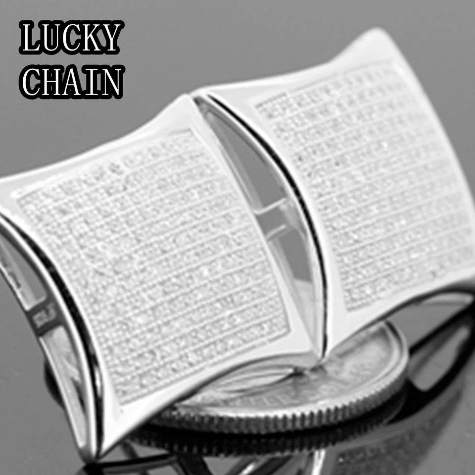 XXL HOMBRE 925 PLATA ESTERLINA BLING OUT TORNILLO TRASERO STUD STEARRING*E22 Foto 1 de 1