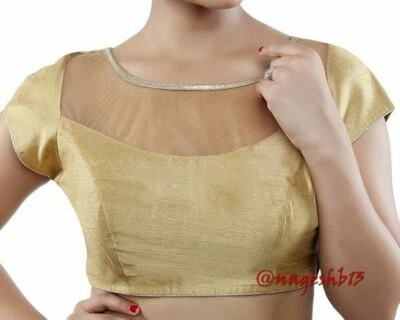 Blusa sari confeccionada, blusa sari cosida, blusa de diseñador, blusa confeccionada Foto 1 de 4
