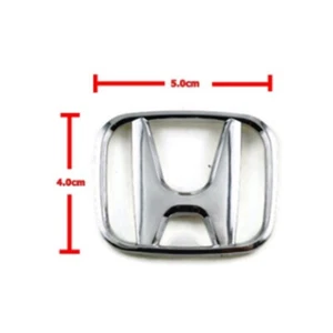 Steering Wheel Logo Badge for Honda, Chrome Plated, Plastic, Size 5.0x4.0cm - Picture 1 of 6