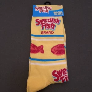 1 Pair Of Swedish Fish Crew Socks Men’s Size 6 - 12 BRAND NEW - Picture 1 of 8