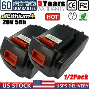 5.0AH 20V LITHIUM-ION BATTERY FOR BLACK & DECKER 20 VOLT MAX LBXR20 LB2X4020 NEW - Picture 1 of 16