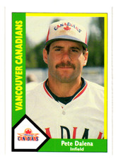 1990 CMC AAA Vancouver Canadians Green Backs Pete Dalena #14