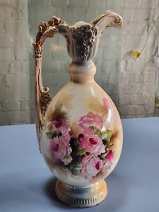 VINTAGE MADE IN ENGLAND NUMBER 30.B FLORAL JUG / VASE - 28CM TALL - Picture 1 of 9