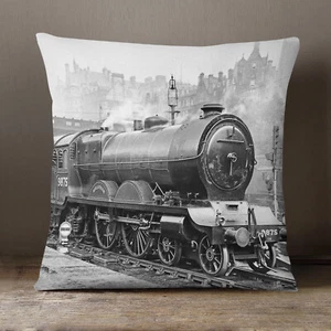 40cm Sofa Cushion with Inner - NBR Midlothian 1937 Train - Handmade In The UK - Picture 1 of 5