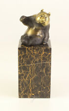 9973412-dss Bronze Figur Skulptur Panda stilisiert 7x7x22cm