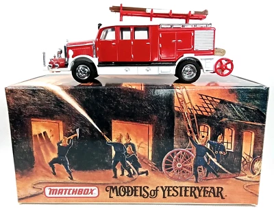 Vintage Fire Truck & Box Models Of Yesteryear 1938 Mercedes KS15 Matchbox 1997 - Image 1 of 4