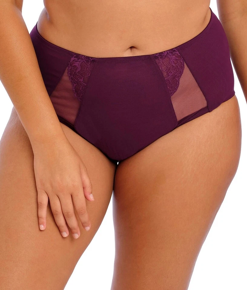 Bragas de encaje cintura alta Elomi Brianna Full Brianna Blackberry talla 3XL 20 22 8085 Foto 1 de 4