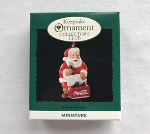 1995 Cool Santa ~ Coca-Cola, Coke ~ Hallmark Collector's Club Miniature Ornament - Picture 1 of 3