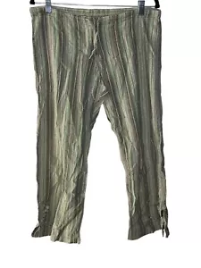 Pantalones Prana Unisex Grandes L Rayas Fluidos Festival Hippy Bordados 100% Algodón - Imagen 1 de 5