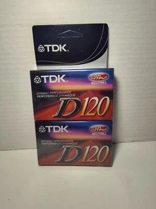 TDK D120 Nastri audiocassette vuoti ad alta uscita tipo I nuovissimi confezione da 2 sigillati - Foto 1 di 6