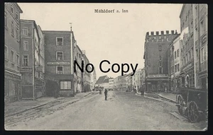 AK Mühldorf am Inn Schöne Straßenansicht mit Farben u. Lacke Weiss gel.1924 - Bild 1 von 4