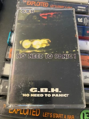 G.B.H. *No Need To Panic *cassette tape *VG++ *1987 *Combat *8184-4 *HARDCORE - Image 1 of 4
