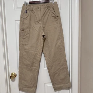 LL Bean Women's Size 12 Khaki Cargo Utility Stretch Pant with Pockets Cotton - Picture 1 of 17