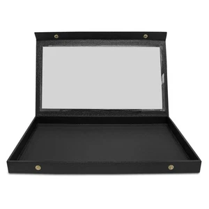 Rovel Box Vetrina Portagioie Similpelle Nera 14,75x8,25x1,15 Grande Gioielliere... - Foto 1 di 7