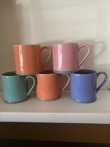 Lindt Stymeist "COLORWAYS" Japan ~ Set of 5 Mugs ~ 3 3/4" Tall - Picture 1 of 9