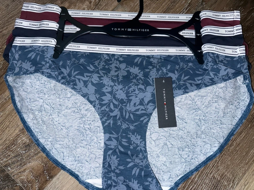 Tommy Hilfiger ~ 3 pares de bragas de bikini para mujer mezcla de algodón ~ L Foto 1 de 4