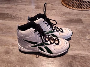 Vintage Reebok High Top Men's Shoes RA 904 KTS Green White 90's Basketball Sz 13 - Picture 1 of 15