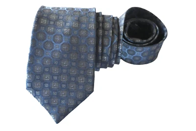 JOH VARVATOS MEN'S TIE GRAY/GEOMETRIC Width: 3" Length: 59" - Image 1 of 3
