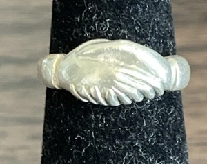 Sterling Silver JAMES AVERY Retired FRIENDSHIP Ring Size 6 JA Shaking Hands - Picture 1 of 13