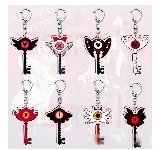 20шт аниме Hazbin отель смесь акриловый брелок брелок девочек мальчика кольцо для ключей подарки - Изображение 1 из 1