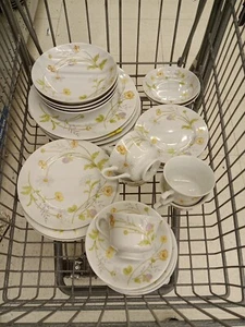 Juego de platos de porcelana floral Mikasa Heather L5005 29 piezas sin usar cuencos C/s - Imagen 1 de 5