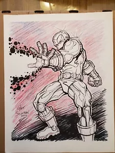 ARTE/LITÓGRATA ORIGINAL IRONMAN DE GARY SHIPMAN 13" X 17" - Imagen 1 de 5
