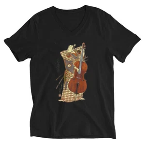 Violonchelo Samurai Japonés Retro Bushido Guerrero Regalo Cuello en V - Imagen 1 de 3