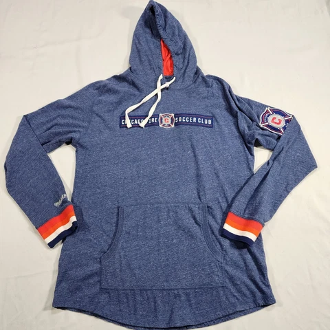 Mitchell & Ness Chicago Fire Soccer Retro Pullover Hoodie Sweatshirt Size M Cover